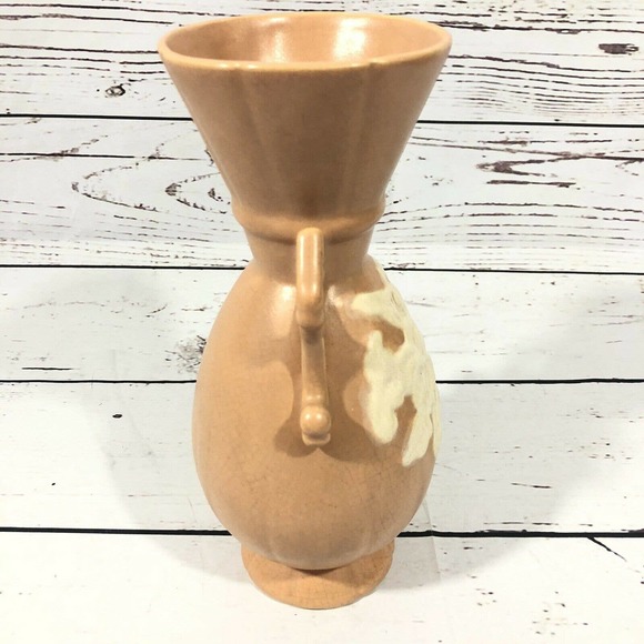 Weller Peach Cameo Floral Vase Urn - Picture 5 of 9